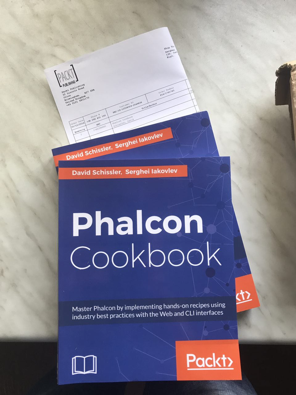 Just received from Packt